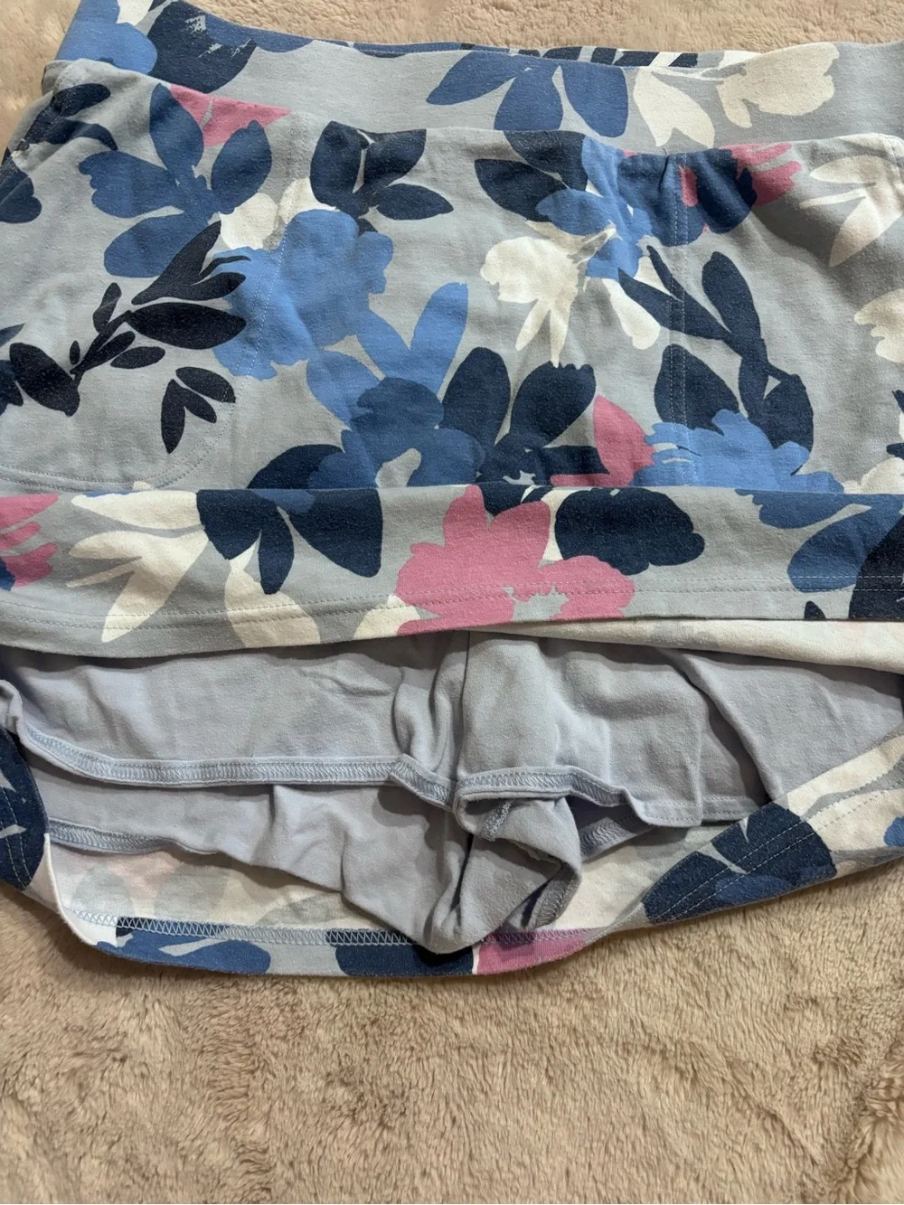 croft & barrow Blue, Navy, Pink Floral Mini Skirt
